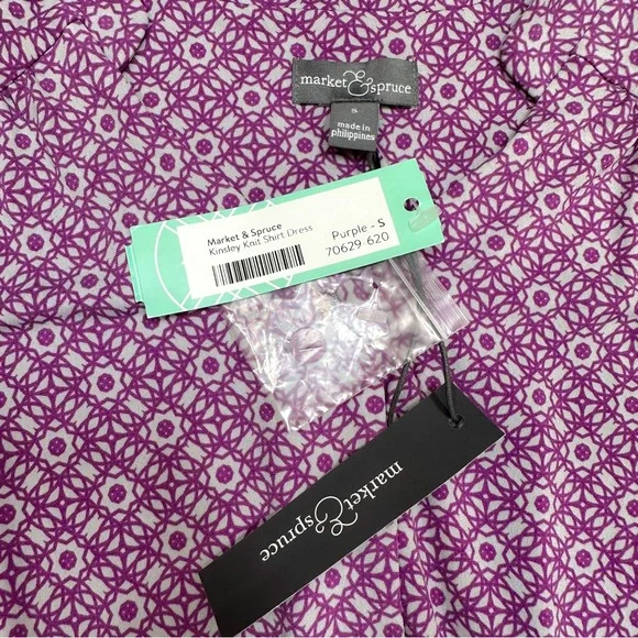 NWT!!  STITCHFIX Market & Spruce soft purple Kinsley dress, S. - Picture 5 of 7